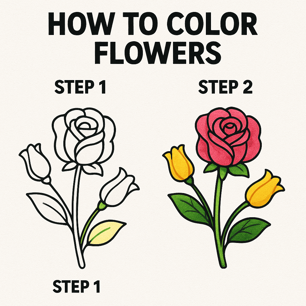 Cómo Colorear Flores (1)