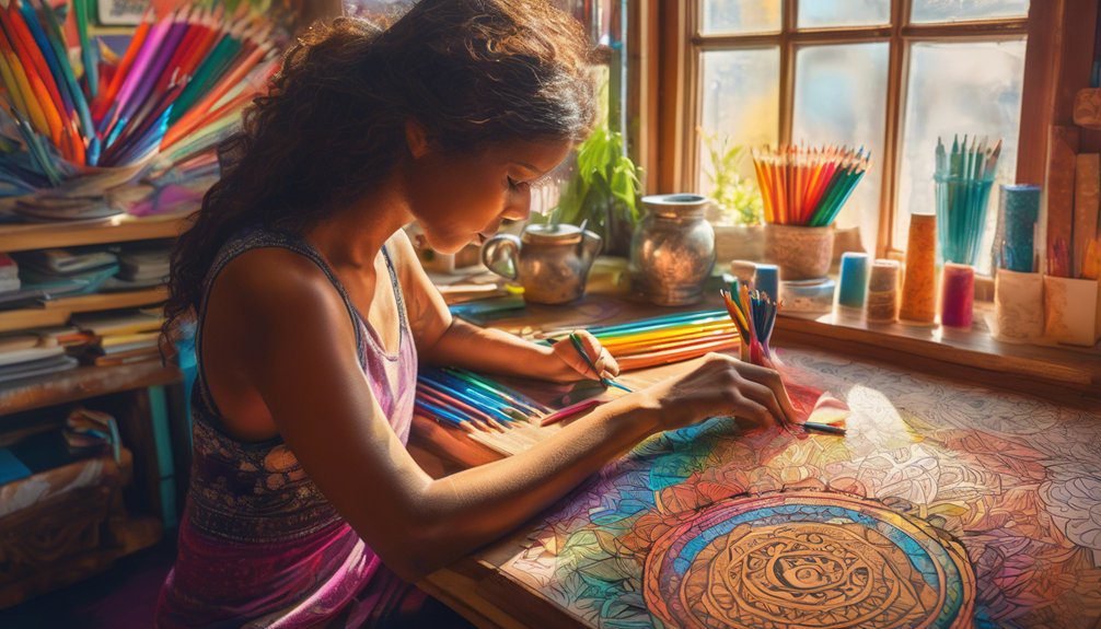 coloring enhances work focus