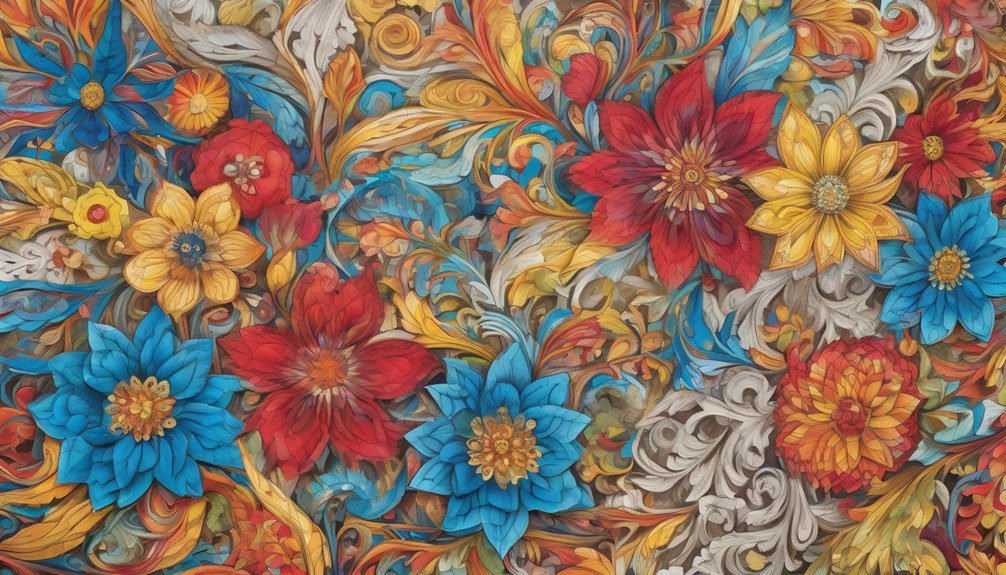 floral coloring book designs