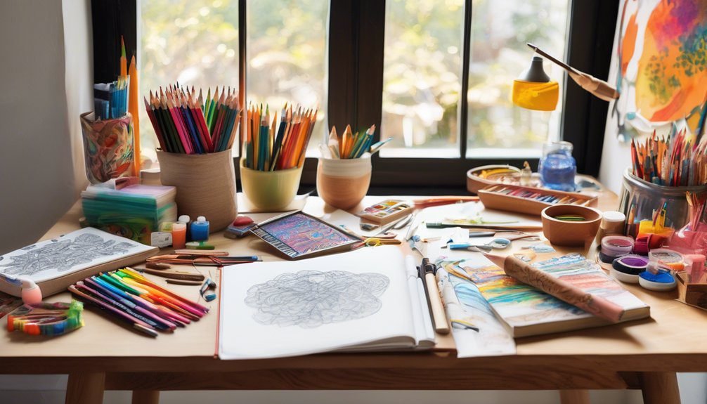 gather coloring materials effectively