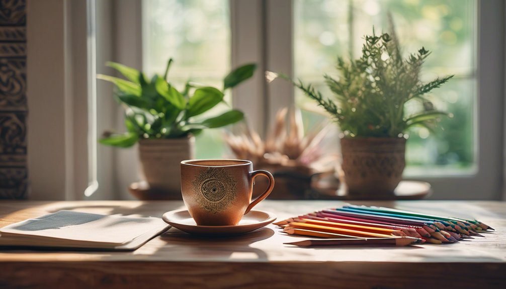 mindful coloring daily routine