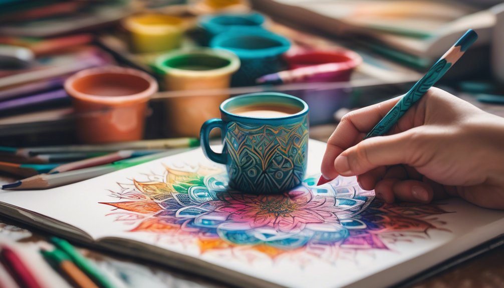 mindful coloring enhances relaxation