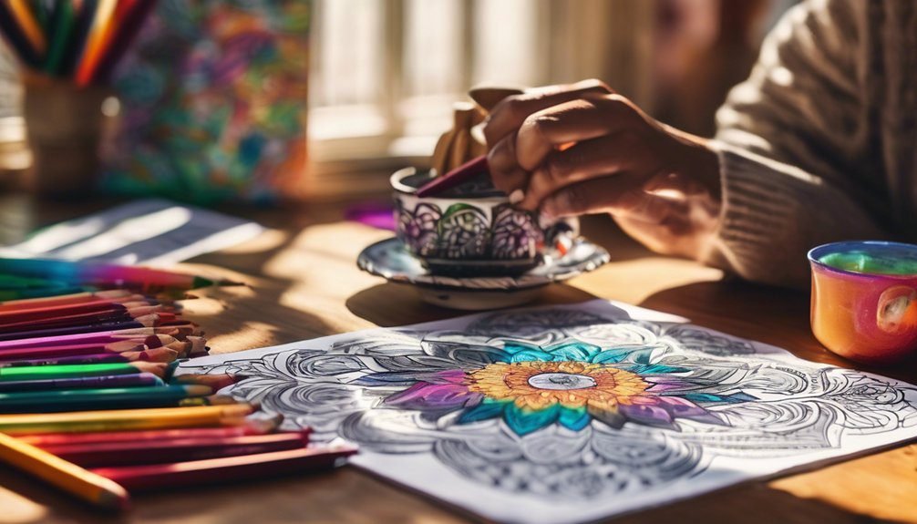 mindful coloring enhances well being