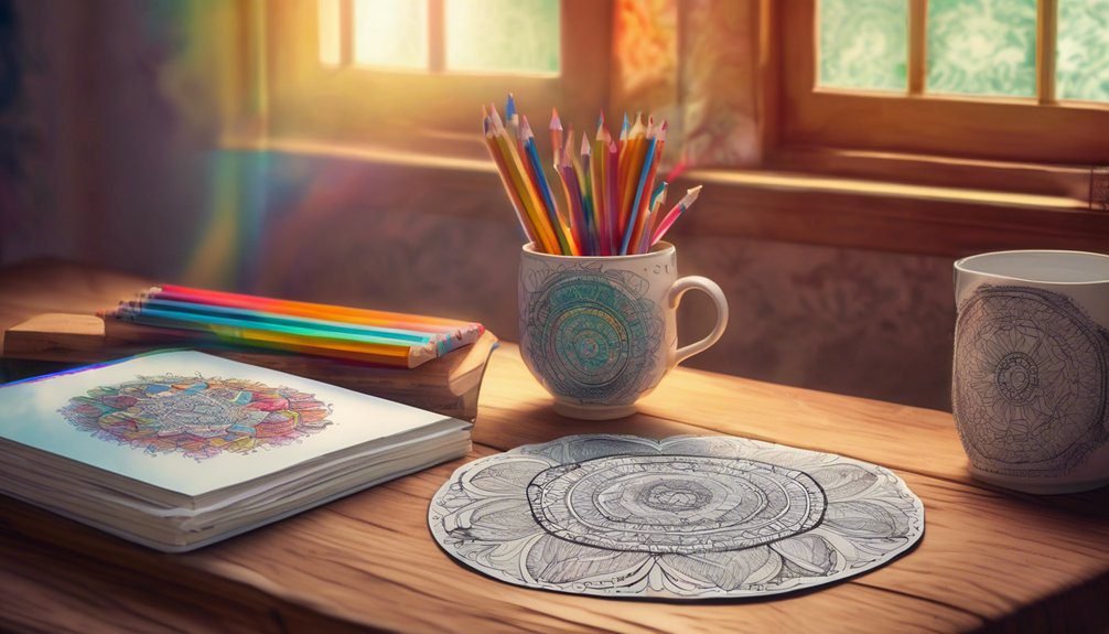 relaxing evening coloring sessions