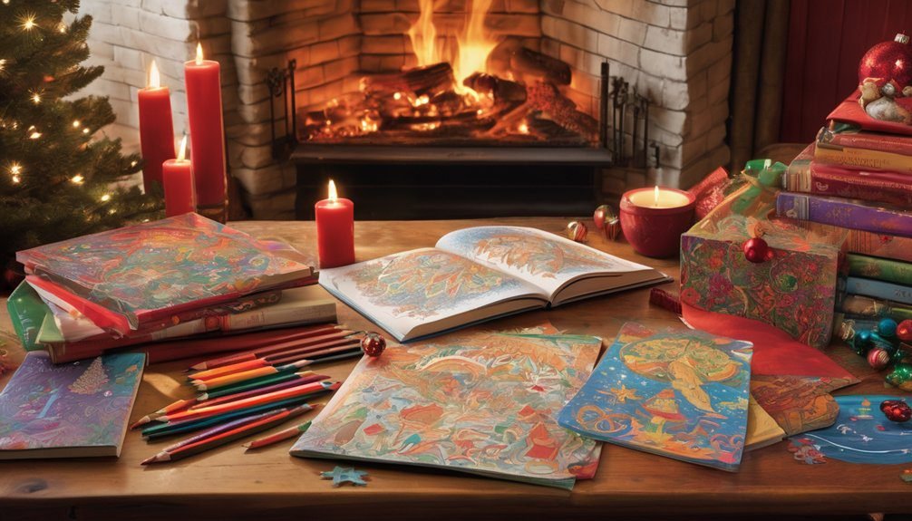 christmas relaxation coloring books