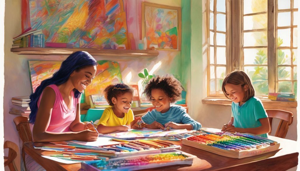 coloring enhances family connections