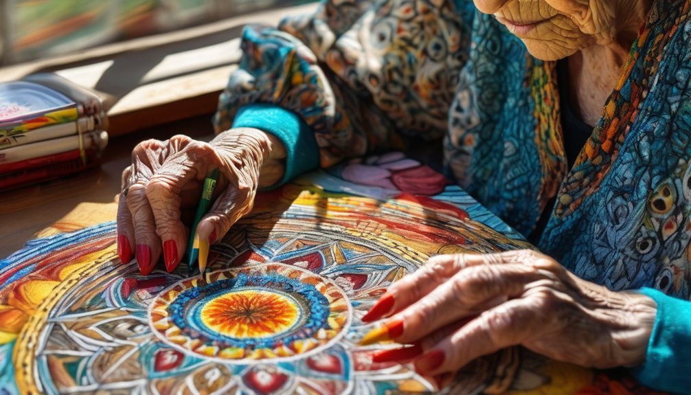 coloring enhances older dexterity