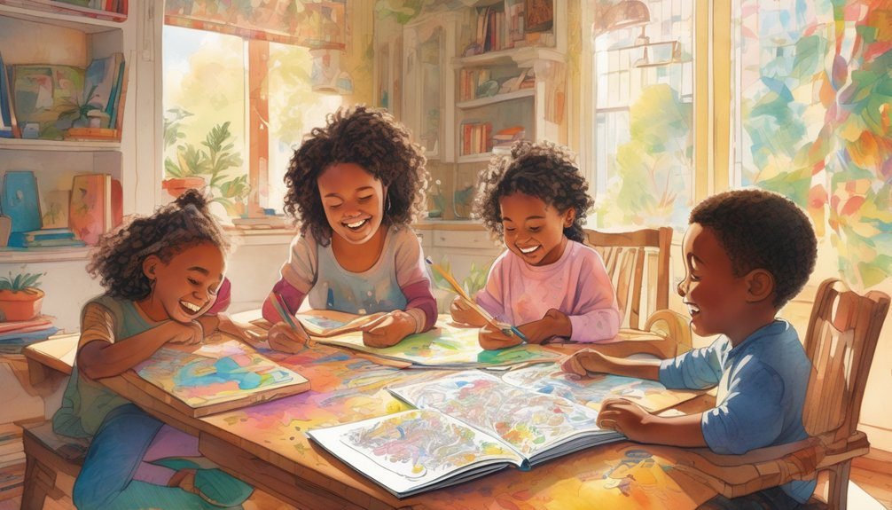 coloring fosters family bonding