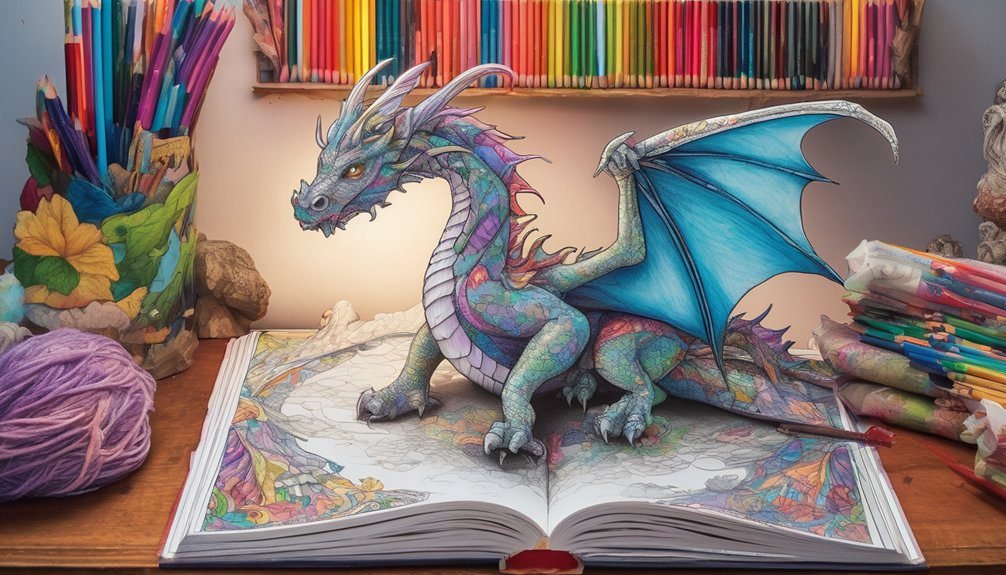 coloring magical fantastical creatures