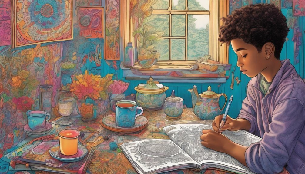 coloring promotes mindfulness and relaxation