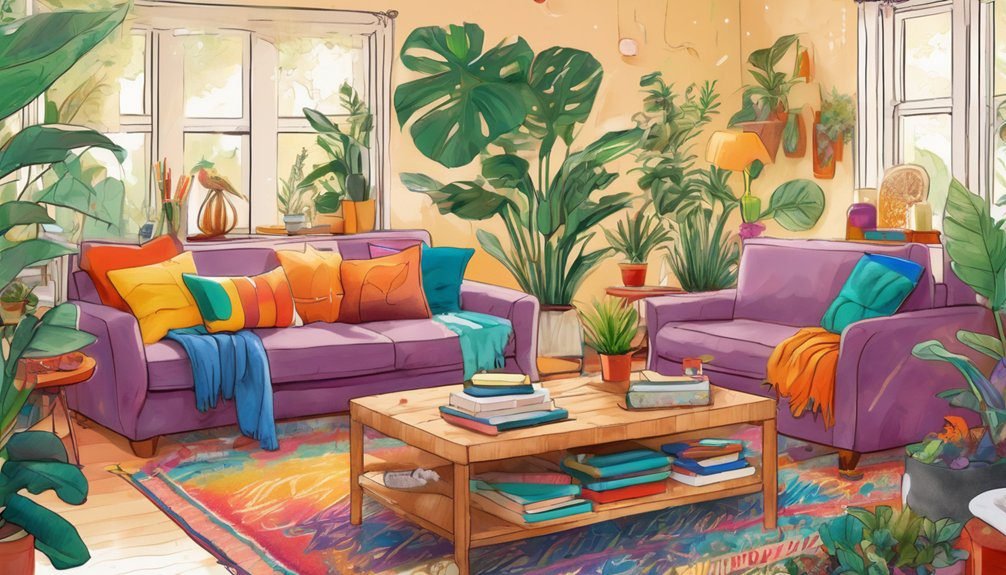 comfortable well lit coloring space