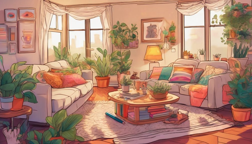 cozy calming coloring atmosphere
