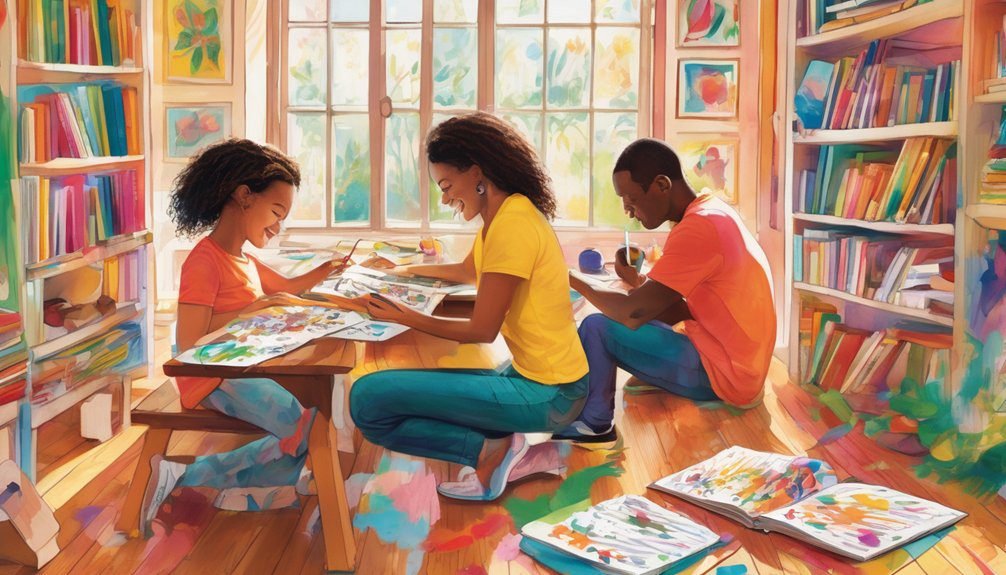 creative connection through coloring