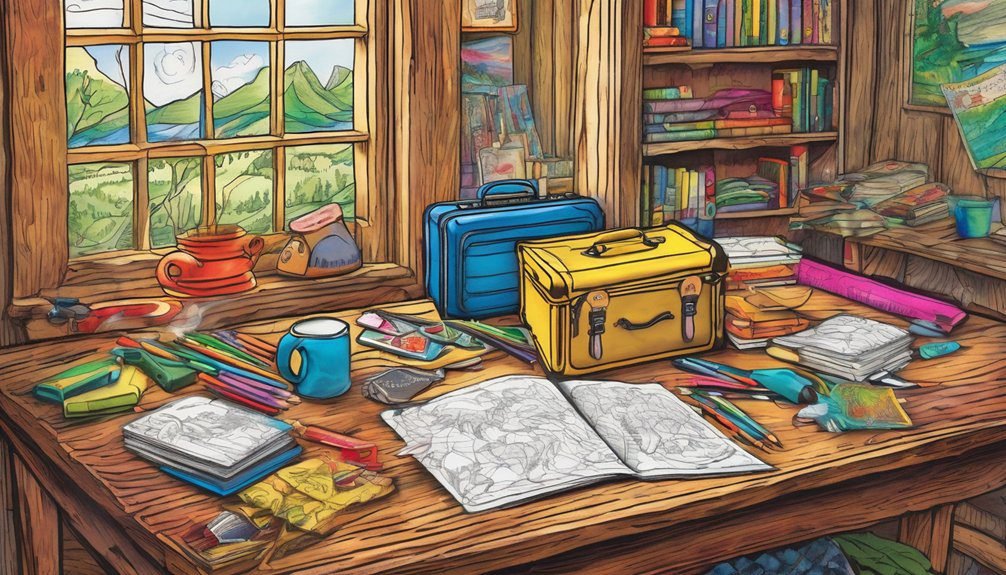 creative travel with coloring