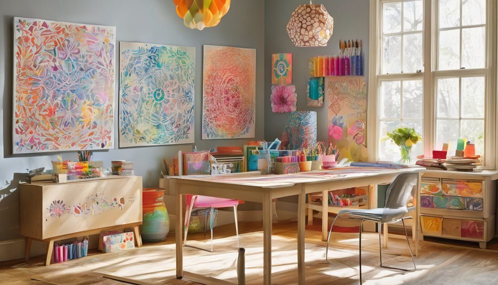 intricate designs using stencils