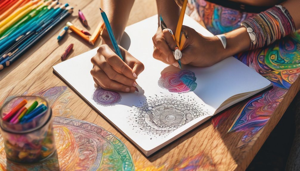 journaling and coloring combined