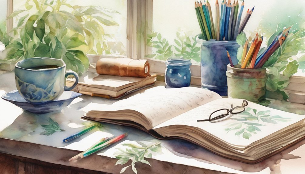 mindful journaling and coloring