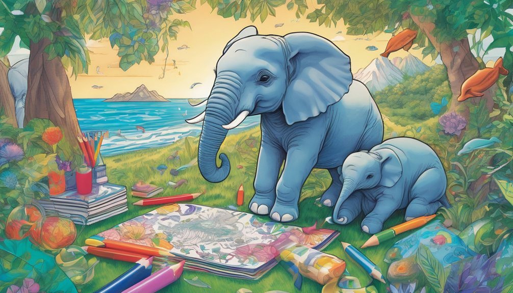 nature and animal coloring books