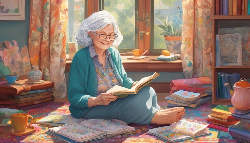 nostalgic coloring with grandchildren