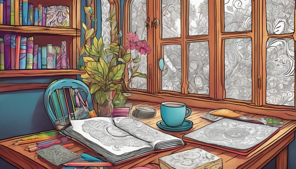 stress relief coloring books