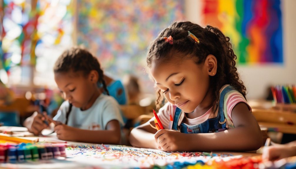 coloring enhances language development