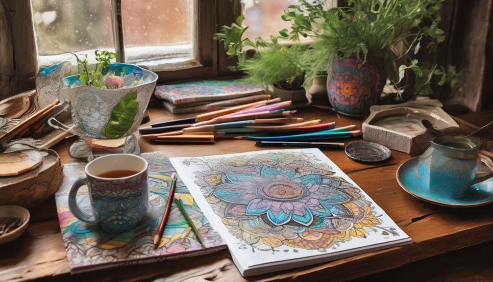 creative retreat through coloring