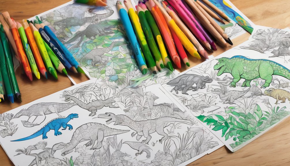 dinosaurs coloring pages fun