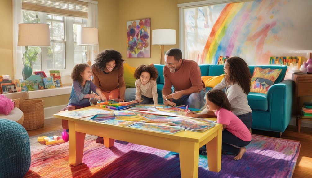 family bonding through coloring