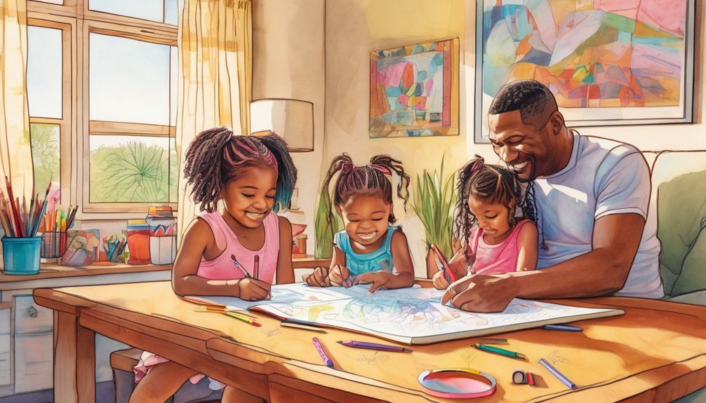 family bonding through coloring