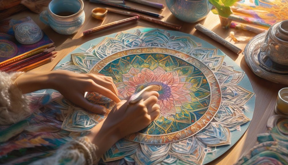 mindfulness through coloring activity