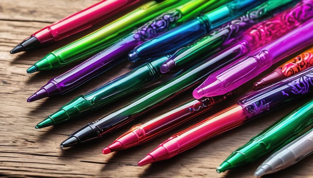 vibrant smooth quick drying gel pens