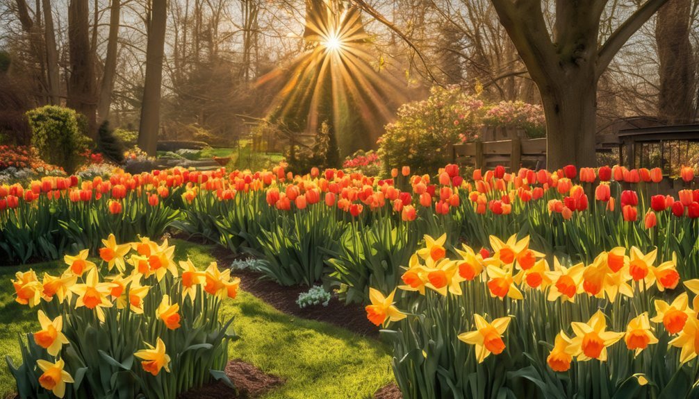 bright yellows cheerful oranges