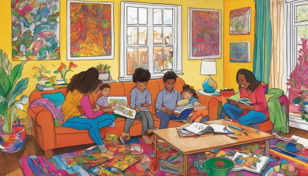 coloring enhances family connection