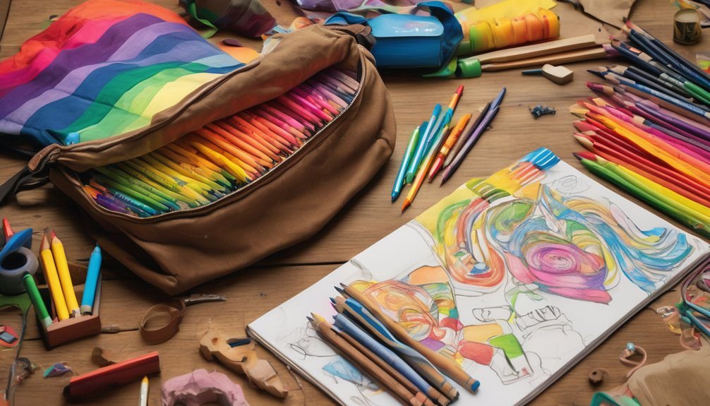 coloring supplies for travel