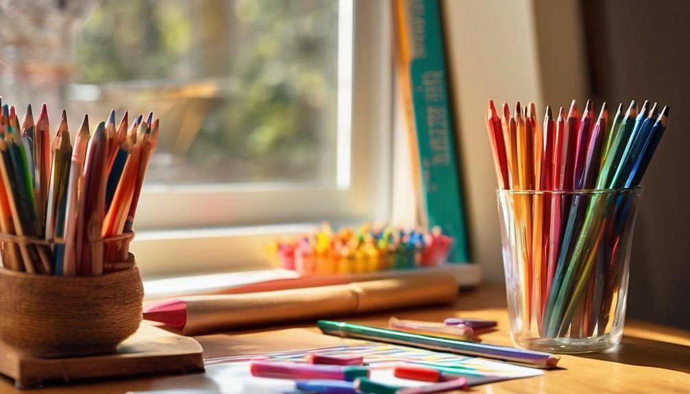 coloring supplies organization tips