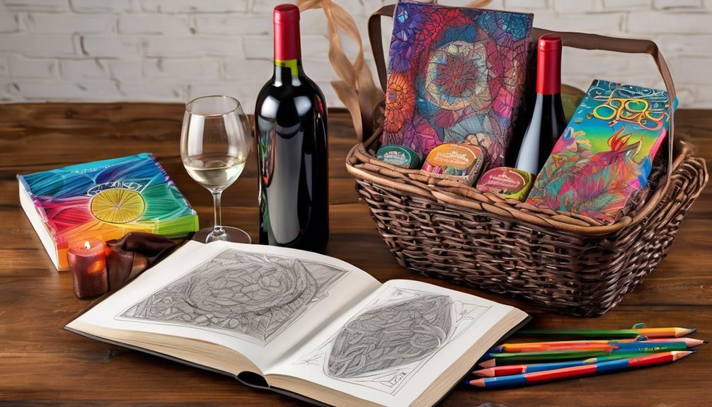 coloring wine relaxation creativity