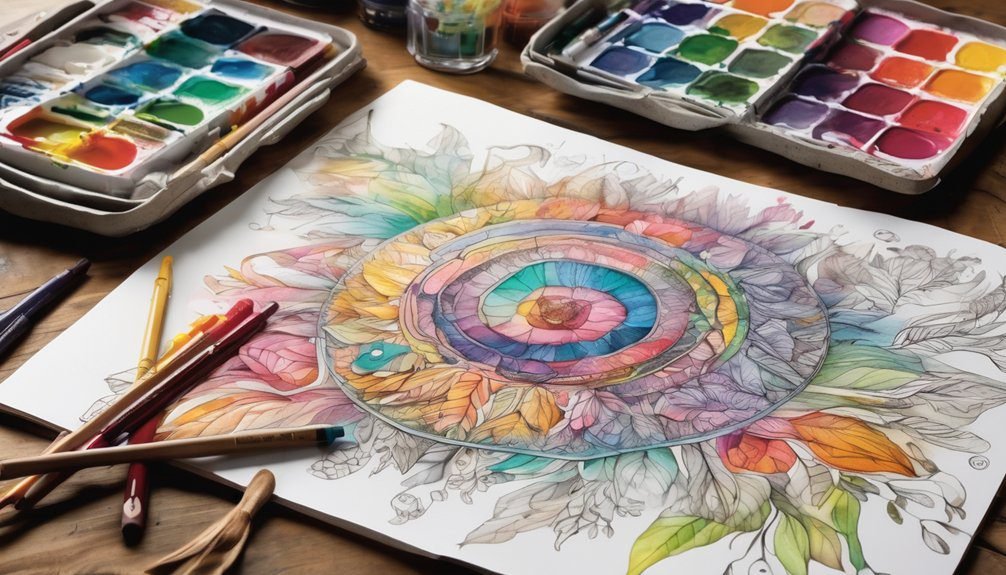combining watercolor with mediums