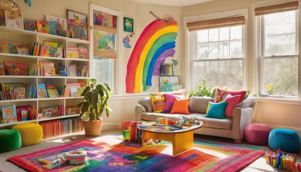 comfortable inspiring coloring corner