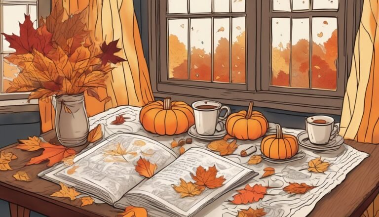cozy autumn themed coloring pages