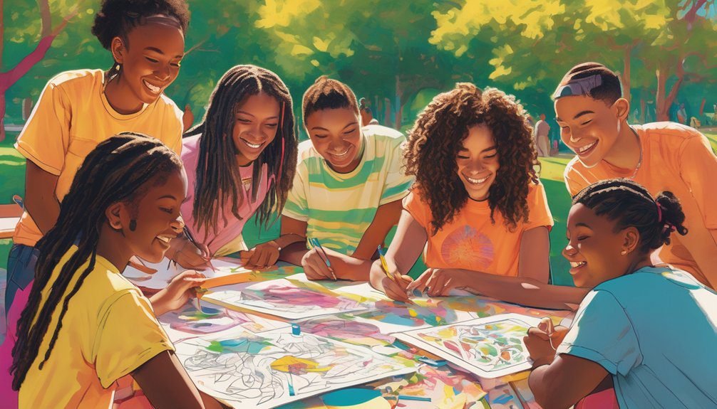 creative bonding through coloring