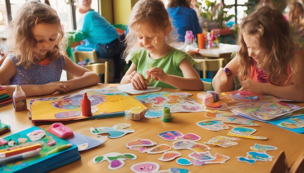 creative sticker and stamp activities