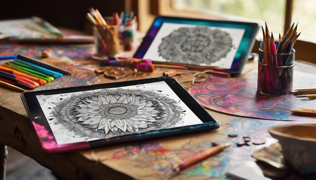 digital vs printable coloring