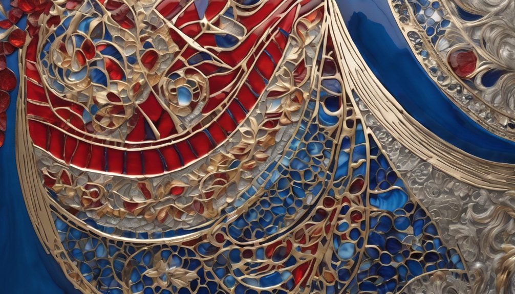 metallics enhance traditional art
