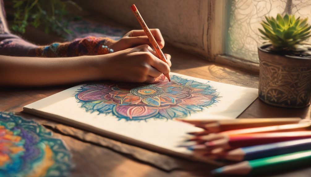 mindful coloring and breathing
