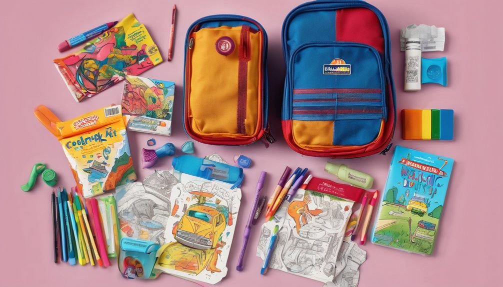organized kids coloring kit