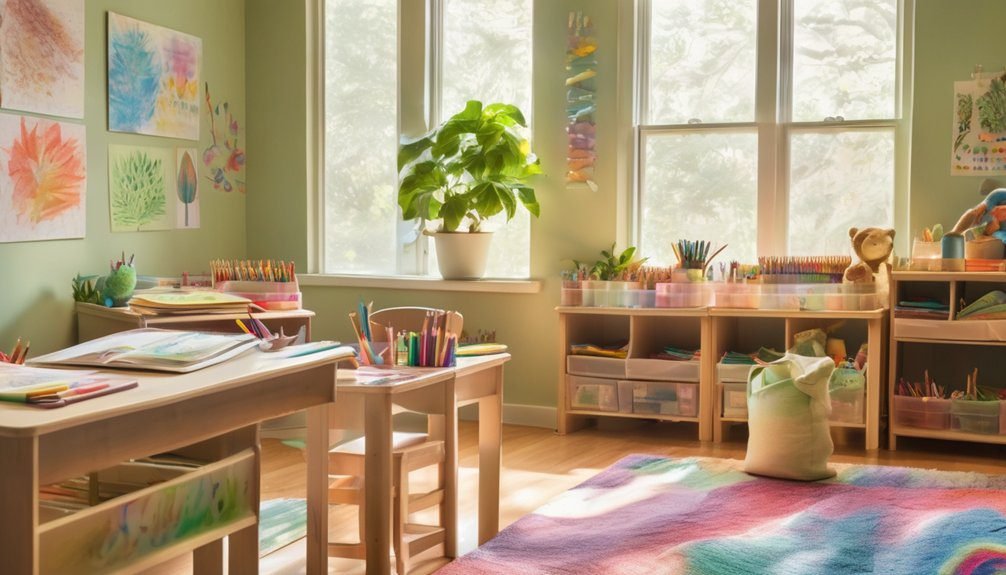 relaxing classroom art space