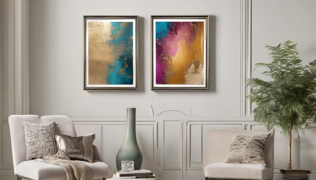 showcase metallic artwork effectively