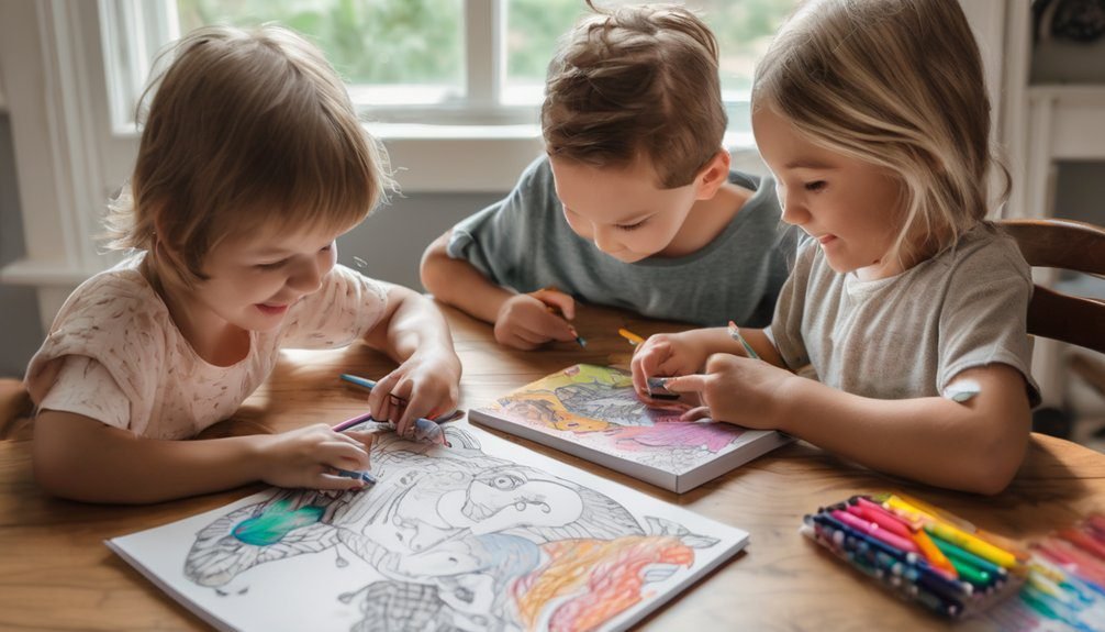 age appropriate coloring book selection