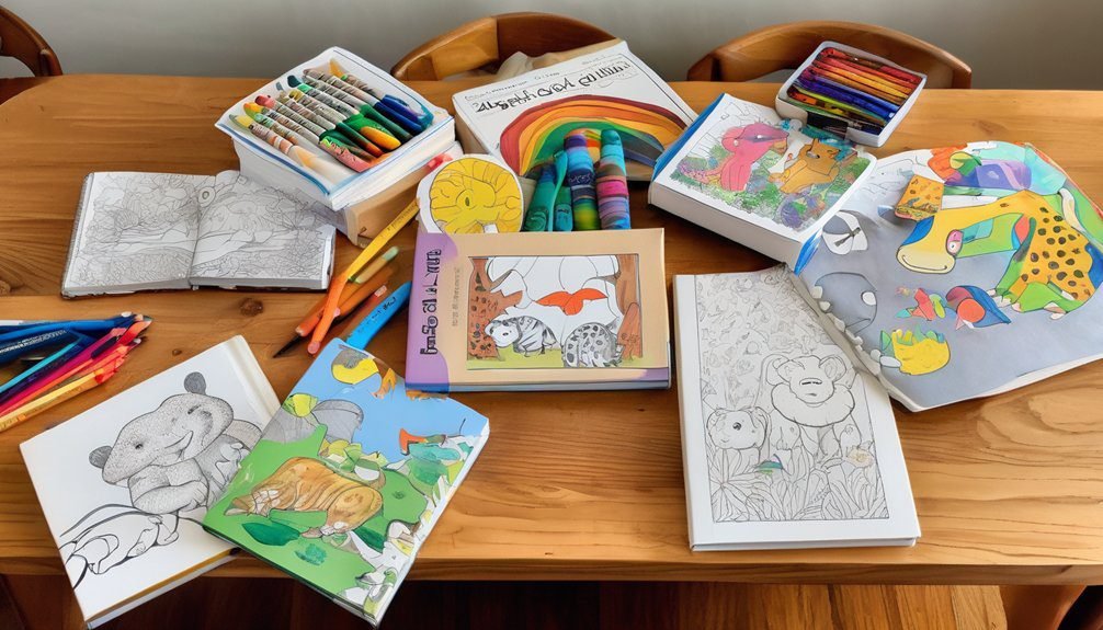 age appropriate coloring book selection