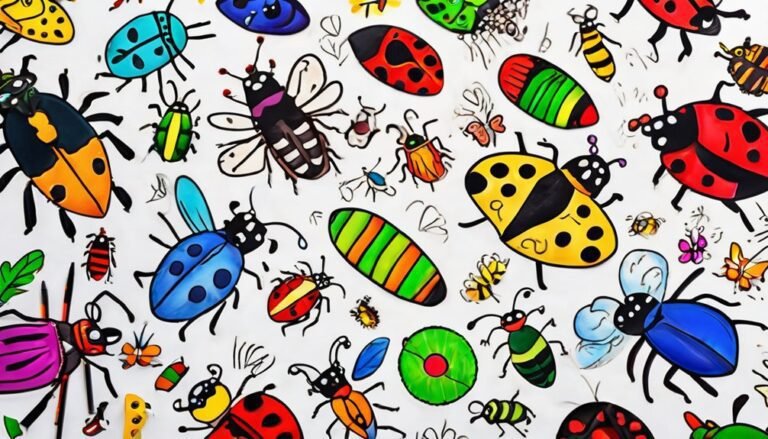 colorful bugs and insects